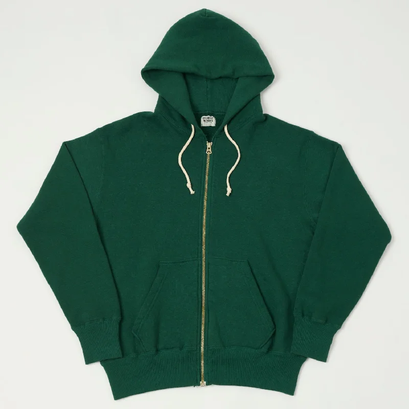 men's-hoodie-with-circuit-pattern-Dubbleworks Tsuriami Zip Hoodie - Green