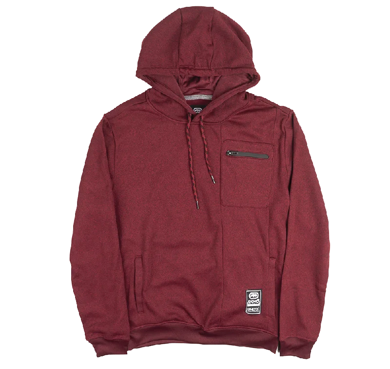 men's-hoodie-with-deer-graphic-ECKO UNLTD HOODIE SWEATSHIRT RED MARLED - EO32H852