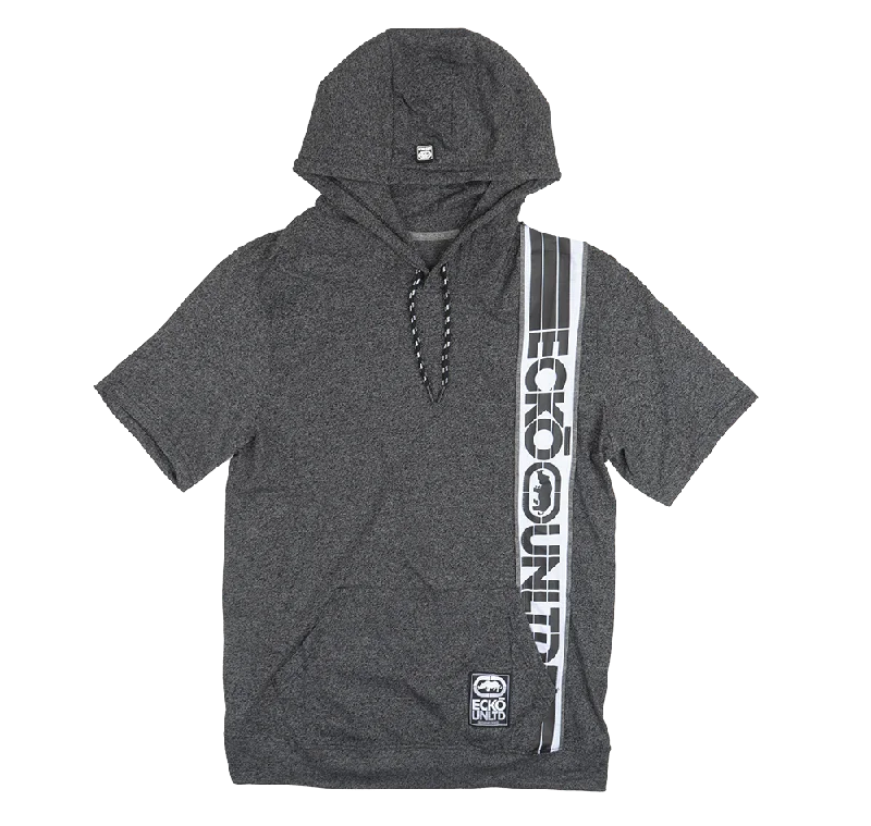 men's-hoodie-for-game-day-ECKO UNLTD S/S HOODIE SHIRT BLACK MARLED - E012K905