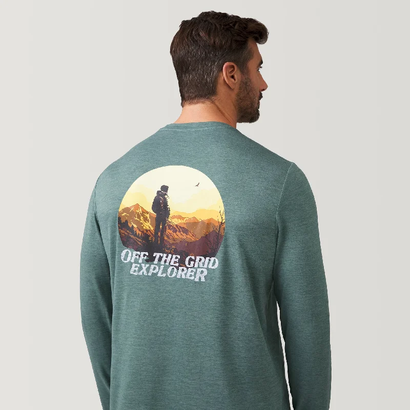 men's-hoodie-with-ombre-effect-Men's Microtech® Graphic Long Sleeve Shirt