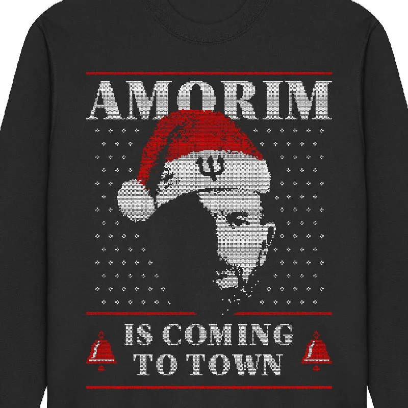 men's-hoodie-in-ivory-white-Amorim Is Coming To Town | Xmas Sweatshirt