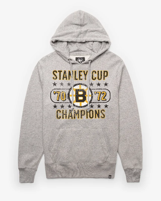 men's-hoodie-for-car-shows-BOSTON BRUINS 100TH ANNIVERSARY BIG BAD BRUINS '47 HEADLINE PULLOVER HOOD