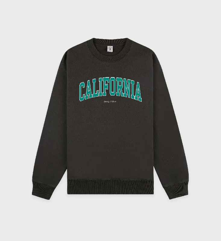 men's-hoodie-in-soft-mint-California Crewneck - Faded Black/Spring Green