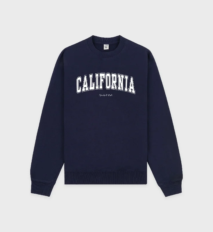 men's-hoodie-with-map-graphic-California Crewneck - Navy/White