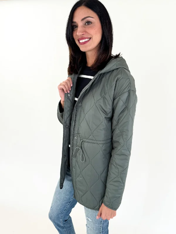 Men's mouth breeze jackets-Cecily Smoked Jade Jacket