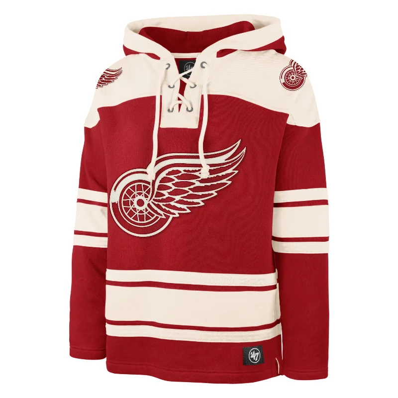 men's-hoodie-in-turquoise-blue-DETROIT RED WINGS SUPERIOR '47 LACER HOOD