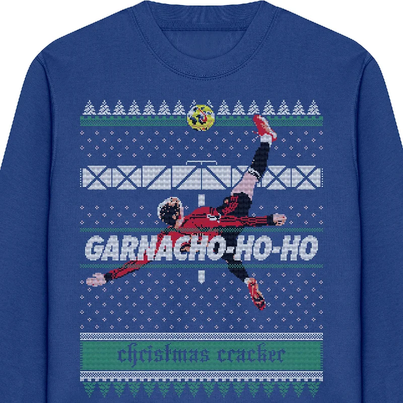 men's-hoodie-for-boxing-Garnacho-ho-ho Xmas Sweatshirt