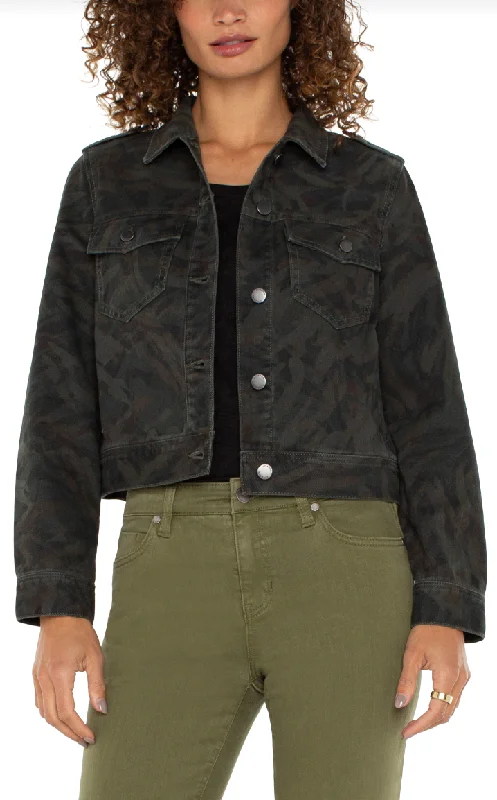 Men's bay warm jackets-Jacket Military Crop - Camo