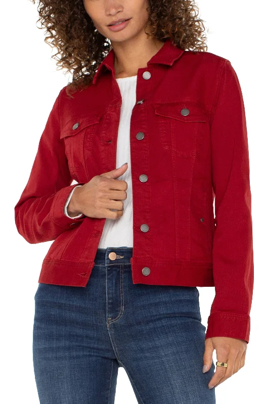 Men's azure sky jackets-LC Classic Jean Jacket Carnelian