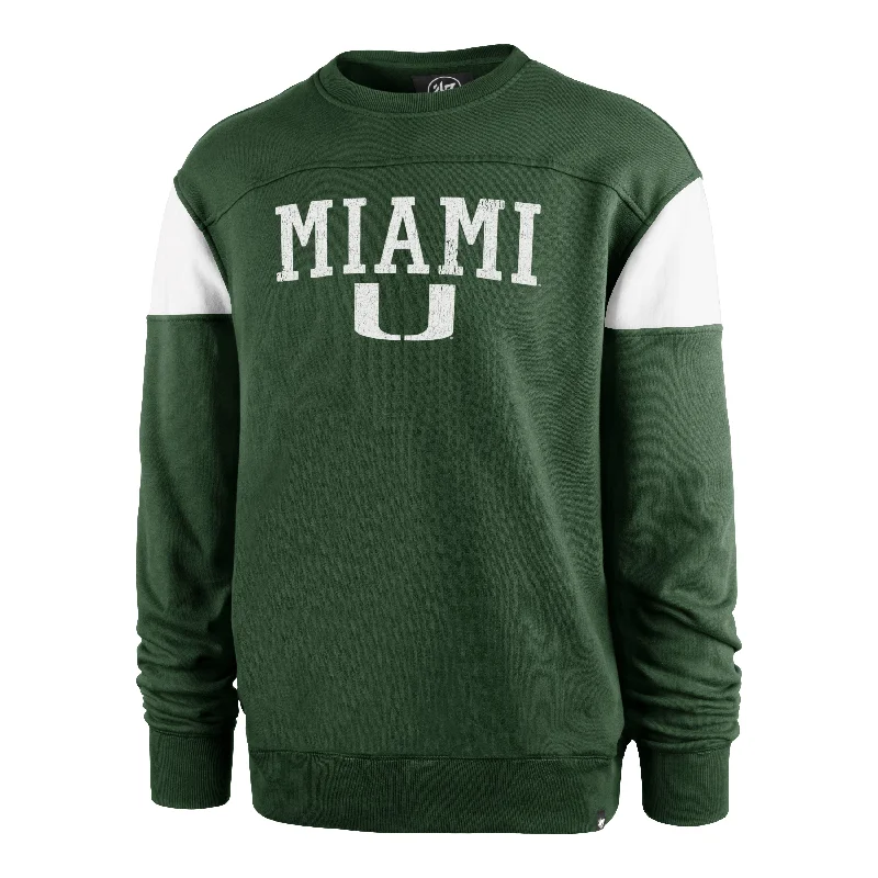 men's-hoodie-for-weightlifting-MIAMI HURRICANES GROUNDBREAK '47 ONSET CREW