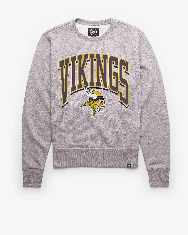 men's-hoodie-for-baseball-MINNESOTA VIKINGS WALK TALL '47 HEADLINE CREW