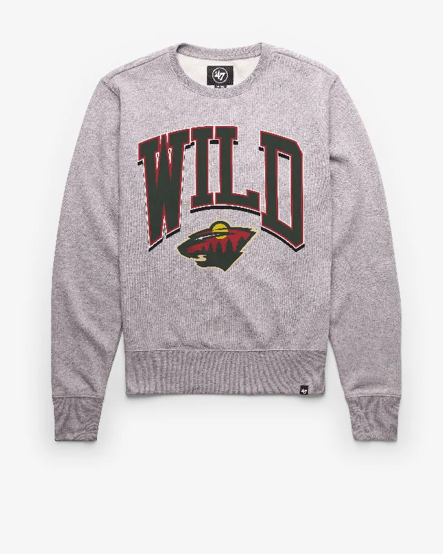 men's-hoodie-with-rainbow-accents-MINNESOTA WILD WALK TALL '47 HEADLINE CREW