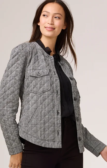 Men's squall tough jackets-Nic & Zoe Plaid Perfection Jacket