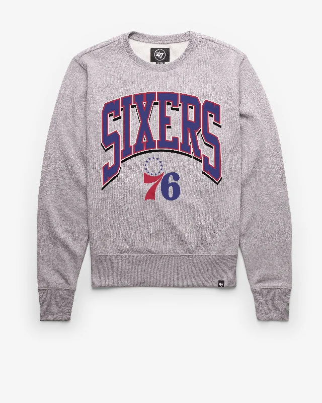 men's-hoodie-with-short-zip-PHILADELPHIA 76ERS WALK TALL '47 HEADLINE CREW