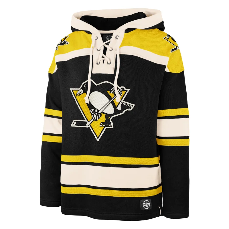 men's-hoodie-with-ultra-soft-fabric-PITTSBURGH PENGUINS '47 SUPERIOR LACER PULLOVER HOOD