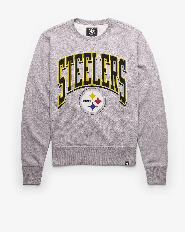 men's-hoodie-with-hidden-zipper-PITTSBURGH STEELERS WALK TALL '47 HEADLINE CREW