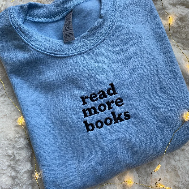 men's-hoodie-with-hood-insert-Read more Books Embroidered Sweatshirt