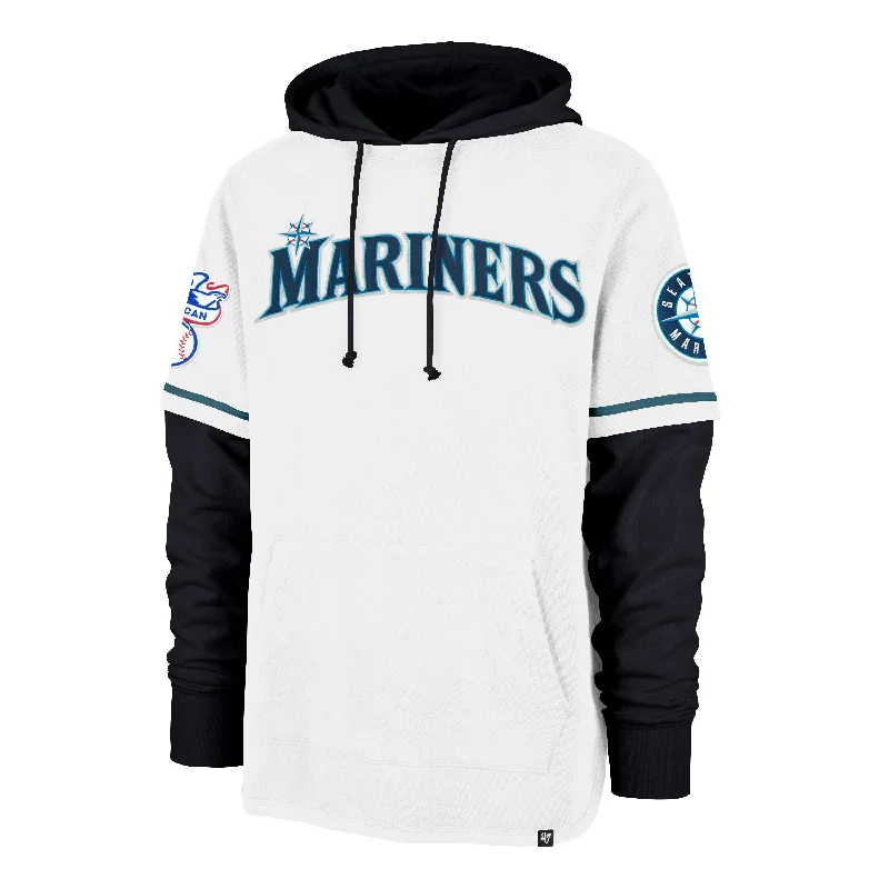 men's-hoodie-with-circuit-pattern-SEATTLE MARINERS COOPERSTOWN TRIFECTA '47 SHORTSTOP PULLOVER HOOD