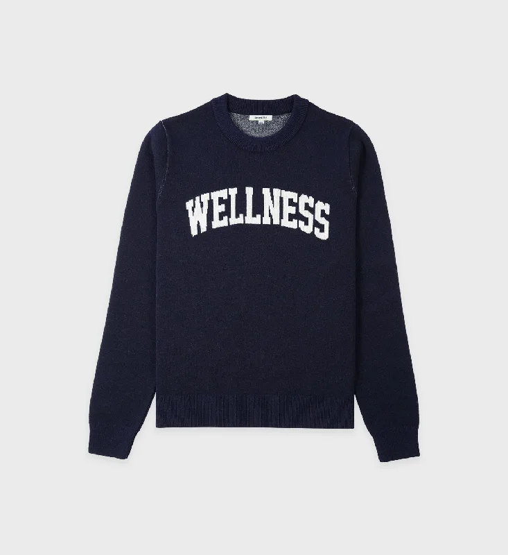 men's-hoodie-with-sleeve-ties-Wellness Ivy Sweater - Navy