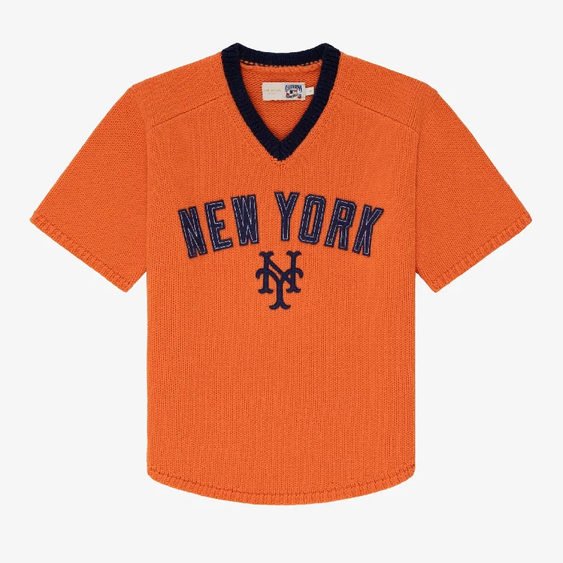 ALD / New York Mets Short-Sleeve Knit  Sweater