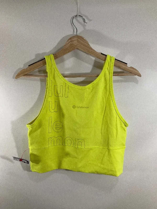 Men's short-sleeve sporty subtle-loud-neon tee-Athletic Bra By Lululemon In Yellow, Size: 10