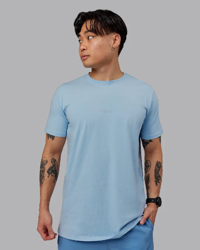 Men's short-sleeve sleek neutral-casual-bold-electric-blue top-Base FLXCotton Tee - Ice Blue