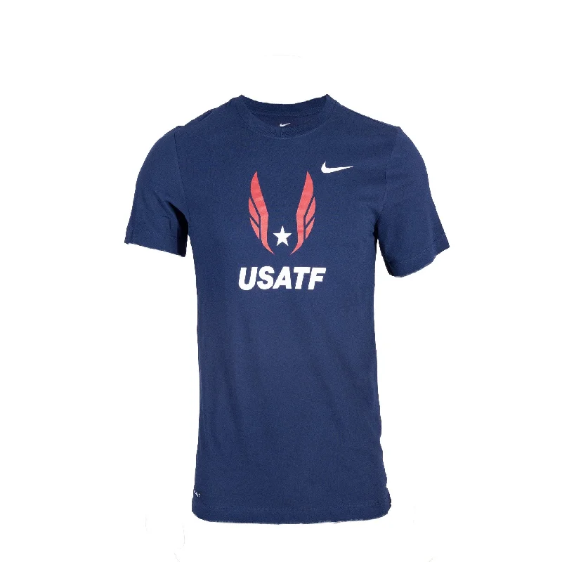 Men's short-sleeve retro cool-handcrafted-flax tee-Nike Men's USATF Federation Logo Tee