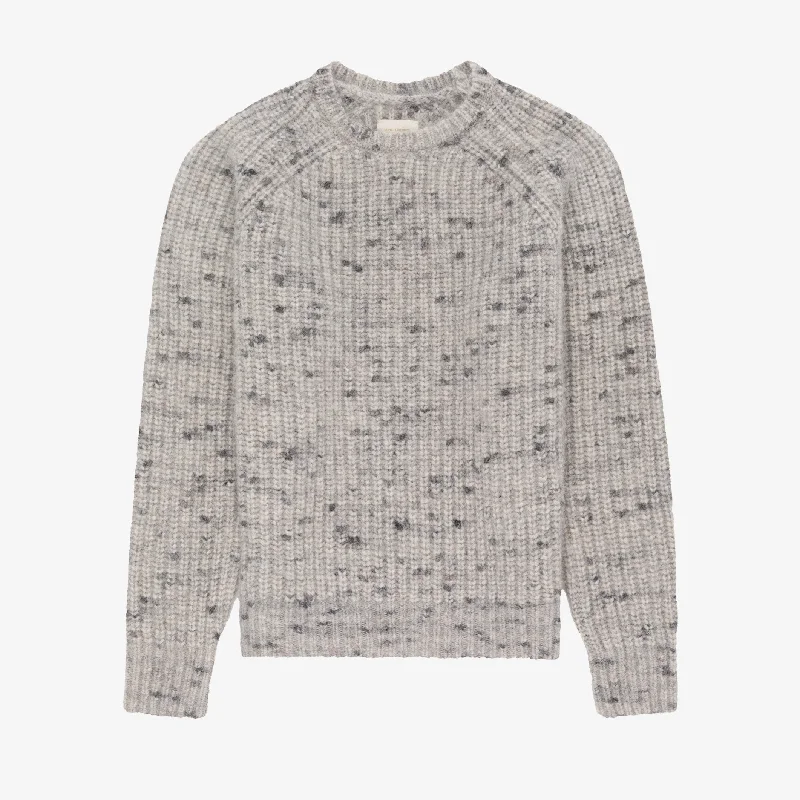 Flecked Alpaca Crewneck Sweater