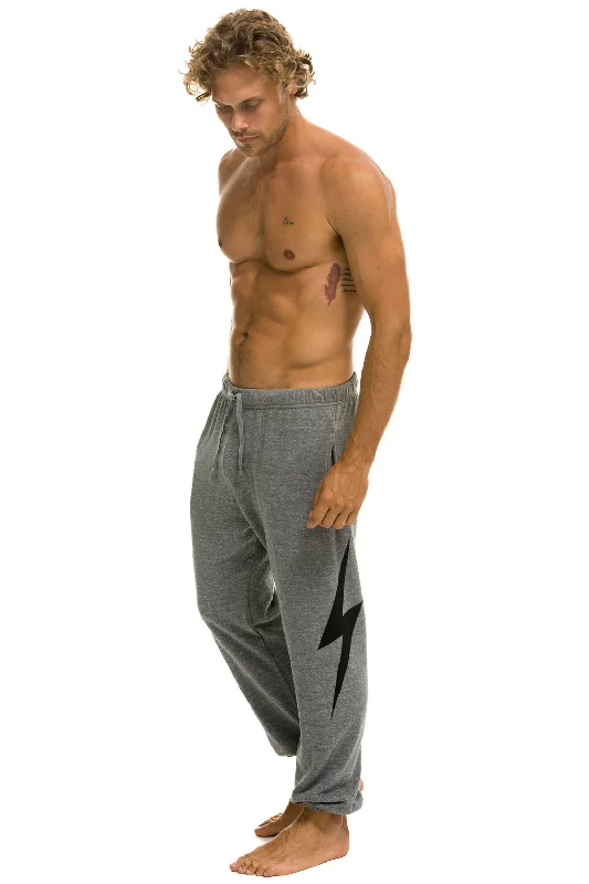 Men's short-sleeve sleek neutral-wide-zigzag tee-BOLT SWEATPANTS - HEATHER GREY