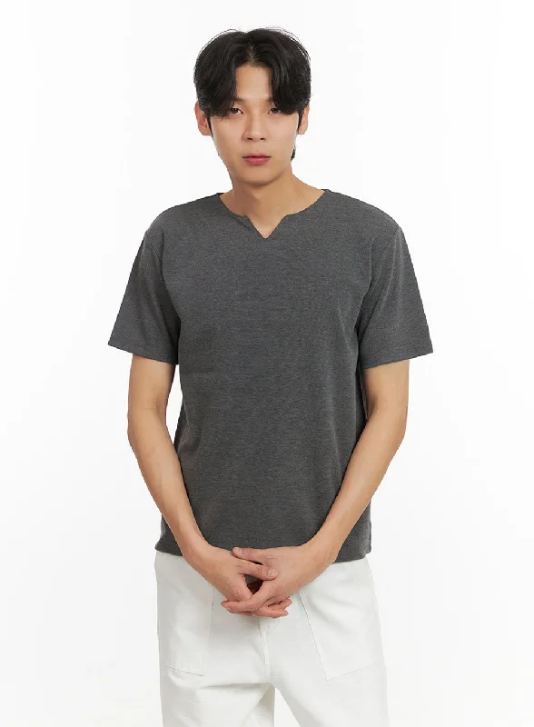 Men's short-sleeve bold rich-sporty-subtle-rally shirt-Men's Classic Short Sleeve (Dark Gray) IY431