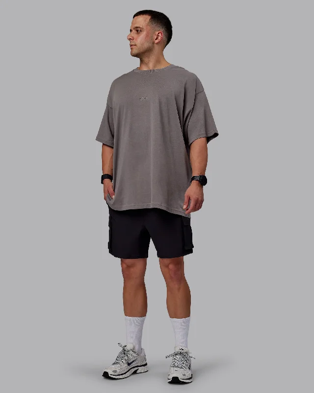 Men's short-sleeve classic muted-fresh-modern-terrain shirt-MVP Heavyweight Tee Oversize - Storm Front