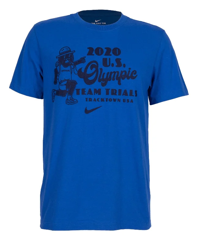 Men's short-sleeve warm stylish-sleek-BMX tee-Nike Olympic Trials ‘Bear’ Tee -Blue