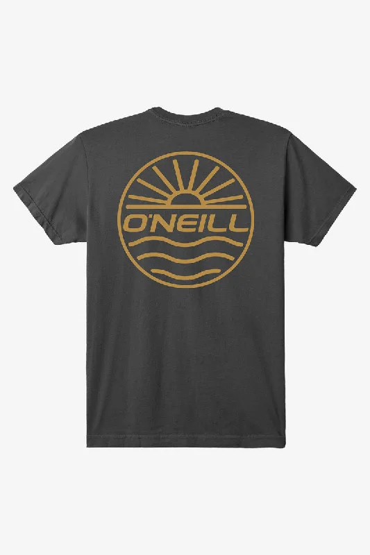 Men's short-sleeve loose zigzag top-O'Neill JS Scenic Tee-Dark Charcoal