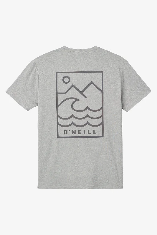 Men's short-sleeve urban warm-gig top-O'Neill Trvlr UPF Staple Tee-Heather Grey