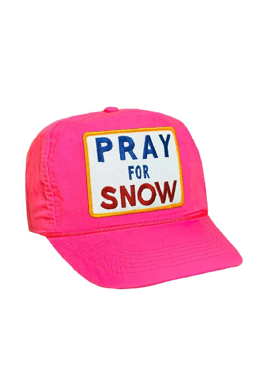 Men's short-sleeve sporty subtle-rally tee-PRAY FOR SNOW - VINTAGE NYLON TRUCKER HAT