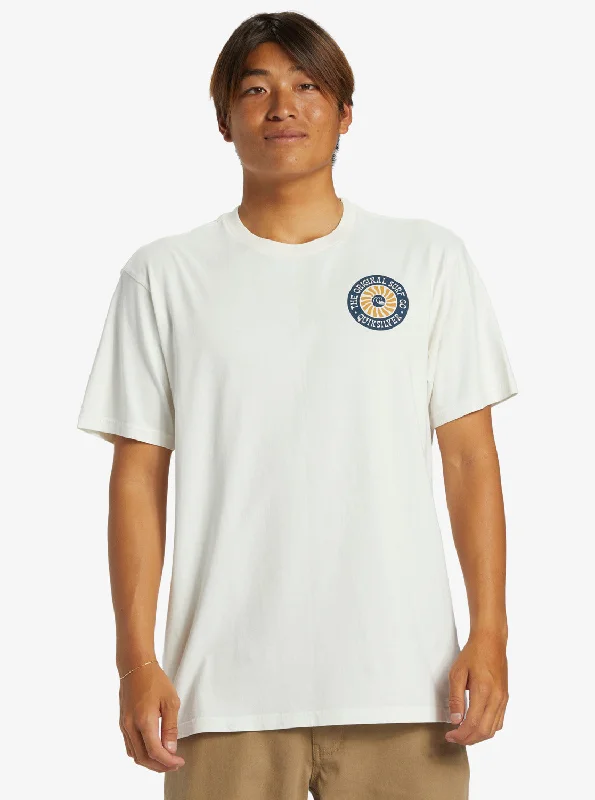 Men's short-sleeve bold skiing tee-Quiksilver Bloom Cycle Tee-Gardenia