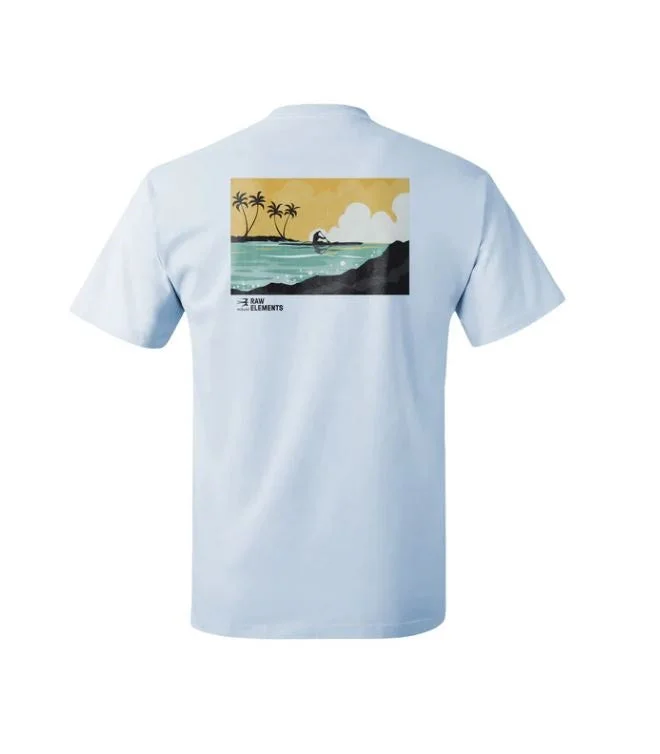 Men's short-sleeve retro loose-orange shirt-Raw Elements Mike Fields Canoe Cove Tee-Heaven