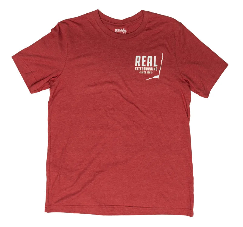 Men's short-sleeve sleek neutral-casual-bold-aged-charcoal tee-REAL Spot Check Tee-Heather Canvas Red