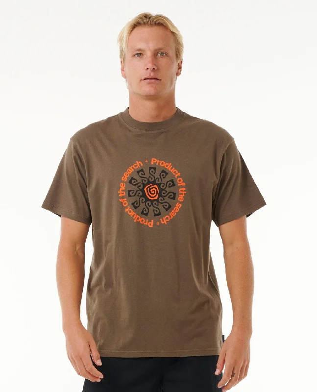 Men's short-sleeve urban warm-stylish-sleek-airy-ultra-light shirt-Rip Curl Search Sun Tee-Rock