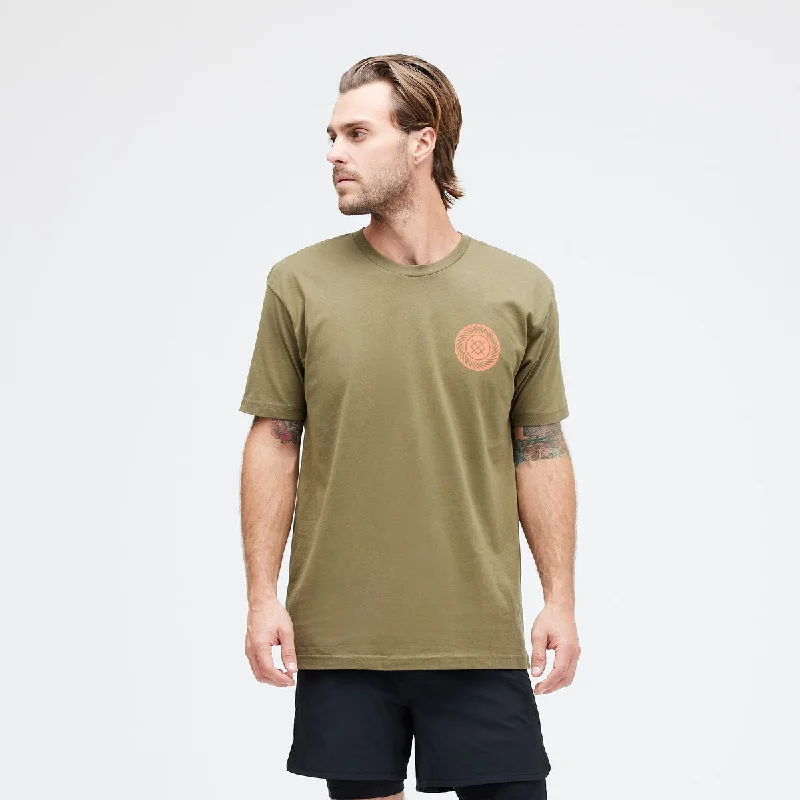 Men's short-sleeve tropical lemon top-Stance Gyrate Tee-Military Green