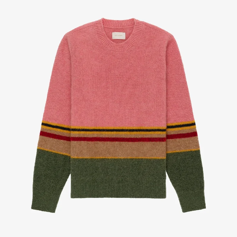 Striped Alpaca Crewneck Sweater