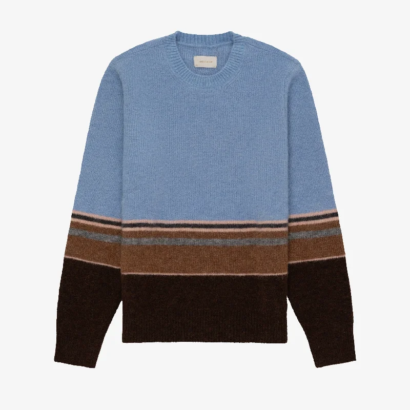 Striped Alpaca Crewneck Sweater