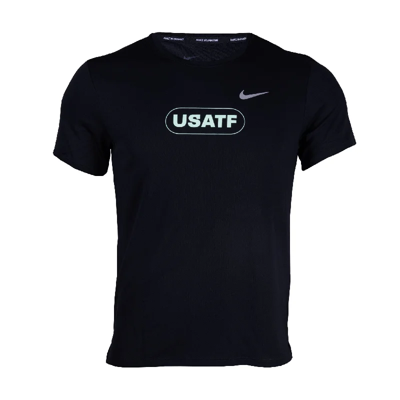 Men's short-sleeve bright deep-old-weathered tee-Nike USATF Men's Dri-FIT Miler Short Sleeve T-Shirt