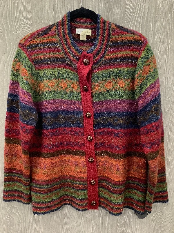 Men's short-sleeve rugged urban-warm-thick-poly tee-Sweater Cardigan By Appleseeds In Multi-colored, Size: Xl