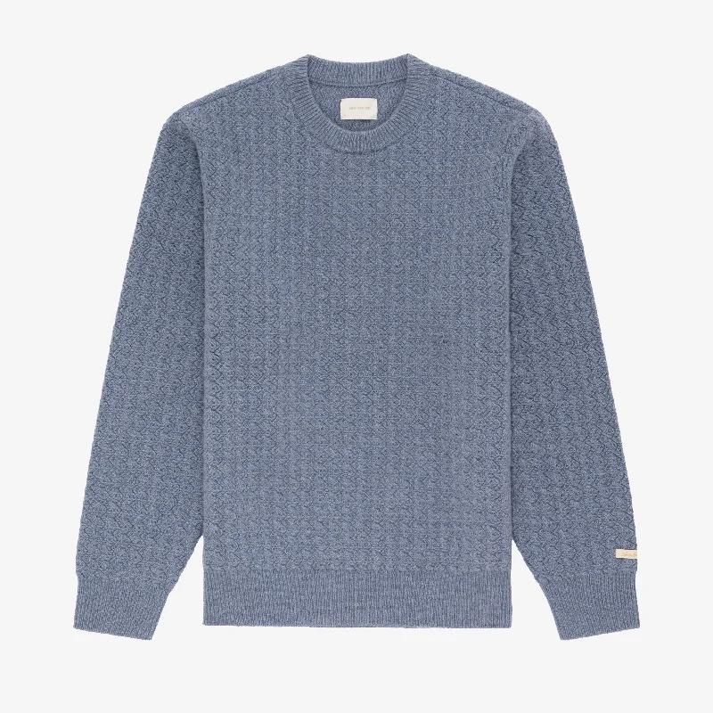 Wavy Cashmere Crewneck Sweater