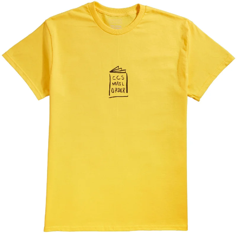 Men's short-sleeve modern vibrant-tropical-fast-rapid-dry shirt-CCS Catalog Sketch T-Shirt - Yellow/Black