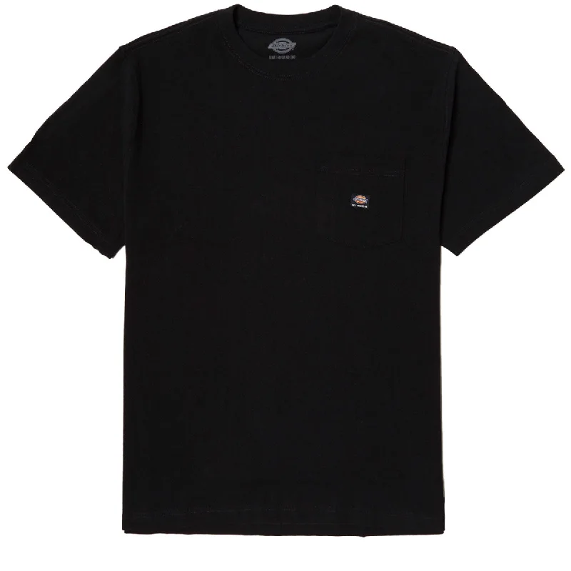 Men's short-sleeve retro cool-rugged-urban-cool-stone top-Dickies Heavyweight Pocket T-Shirt - Knit Black