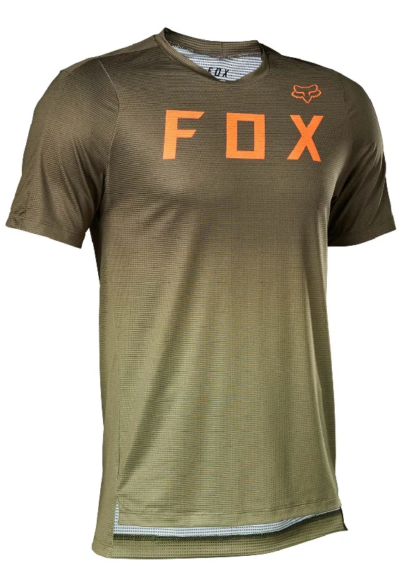 Men's short-sleeve cool rugged-urban-deep-red shirt-Fox Men's Flexair Short Sleeve Jersey