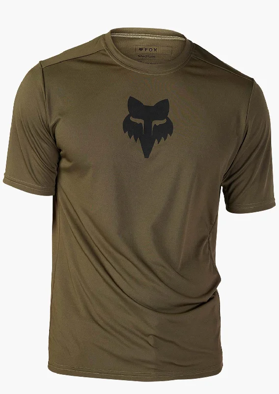 Men's short-sleeve muted fresh-icy-slate top-Fox Men's Ranger Short Sleeve Jersey Lab Head