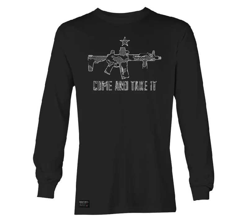 Men's short-sleeve elegant high-end shirt-'Howitzer' Men's Take It Camo Long Sleeve Tee - Black